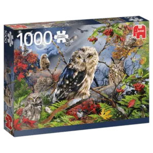 PUZZLE JUMBO : HIBOUX AU CLAIR DE LUNE - 1000 PIECES