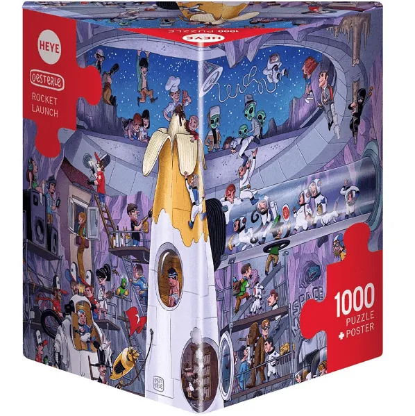 PUZZLE HEYE - OESTERLE : Le lancement la fusée - 1000 pièces