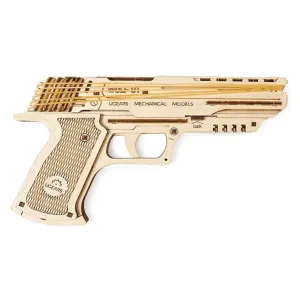 Pistolet Wolf-01 Ugears – Puzzle 3D en bois