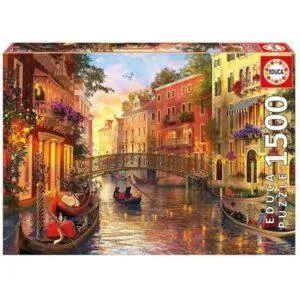 PUZZLE EDUCA : VENISE AU COUCHER DU SOLEIL - 1500 PIECES