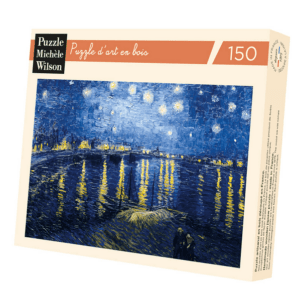 PUZZLE BOIS WILSON - V. VAN GOGH : Nuit étoilée sur le Rhône - 150 pièces
