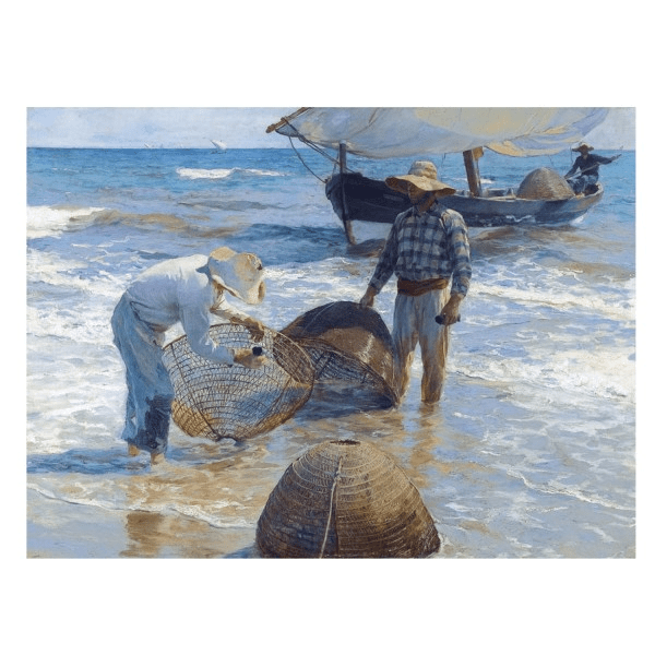 PUZZLE BOIS WILSON - J. SOROLLA : Les pêcheurs - 350 pièces