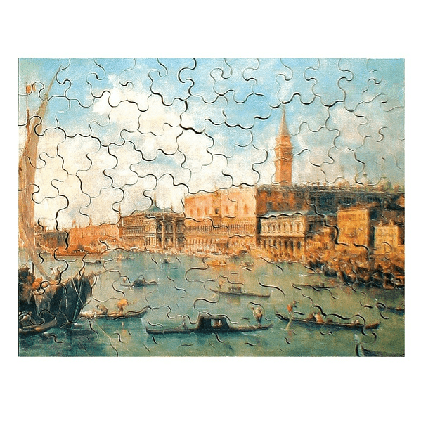 PUZZLE BOIS WILSON - F. GUARDI : The Doge's Palace and the Molo - 80 pièces