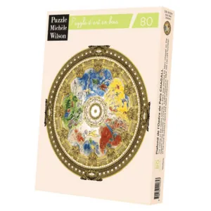 PUZZLE BOIS WILSON - M. CHAGALL : Plafond de l'opéra de Paris - 80 pièces