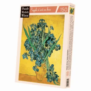 PUZZLE BOIS WILSON - V. VAN GOGH : Vase d'Iris - 150 pièces