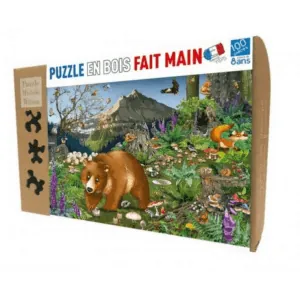 PUZZLE BOIS WILSON - F. RUYER : En montagne - 100 pièces
