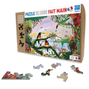 PUZZLE BOIS WILSON - A. THOMAS : La jungle - 100 pièces