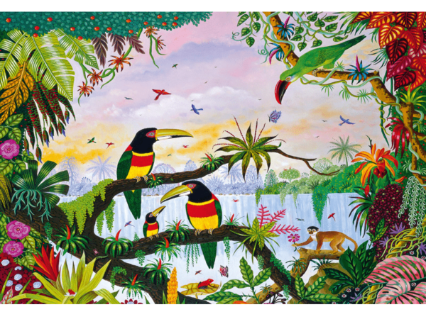 PUZZLE BOIS WILSON - A. THOMAS : La jungle - 100 pièces