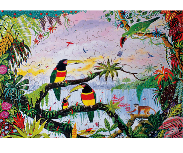 PUZZLE BOIS WILSON - A. THOMAS : La jungle - 100 pièces