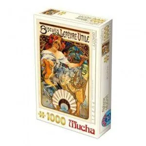 PUZZLE D-TOYS - A.MUCHA : BISCUITS LEFEVRE UTILE - 1000 PIECES