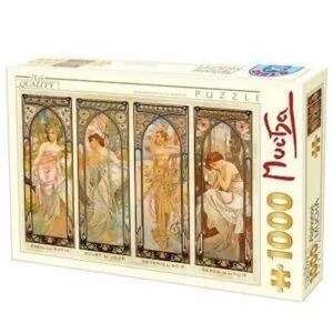 PUZZLE D-TOYS - A.MUCHA : MOMENTS DE LA JOURNEE - 1000 PIECES