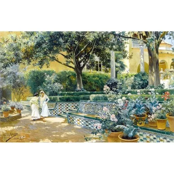 PUZZLE BOIS WILSON - M. GARCIA Y RODRIGUEZ : LES JARDINS DE L'ALCAZAR - 350 PIECES – Image 3