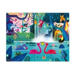 PUZZLE SURPRISE  FESTIN DANS LA JUNGLE  20 PCS