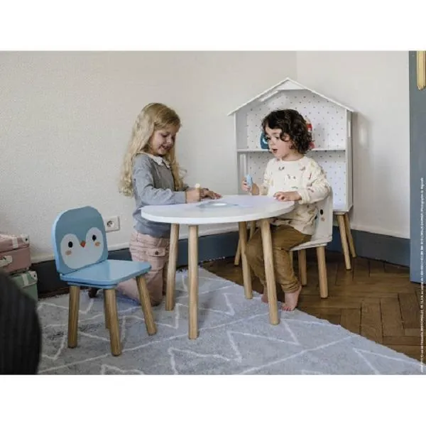 TABLE ET 2 CHAISES BANQUISE - JANOD – Image 3