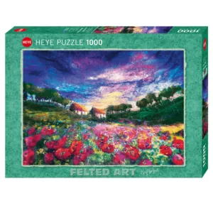 PUZZLE HEYE - M. MACKAY : Coucher de soleil sur tournesols - 1000 pièces