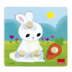 PUZZLE ENCASTREMENT GOULA : LAPIN - 4 PIECES
