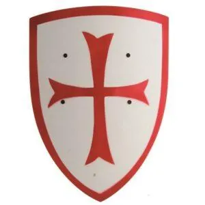 BOUCLIER CROISE 49X37CM COURBE