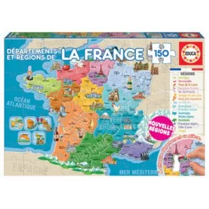 PUZZLE EDUCA : CARTE DE FRANCE - 150  PIECES