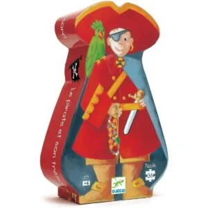 PUZZLE DJECO SILHOUETTE : LE PIRATE ET SON TRESOR - 36 PIECES