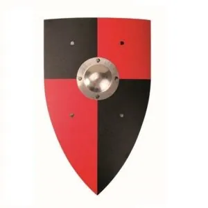 BOUCLIER NORMAND ROUGE ET NOIR
