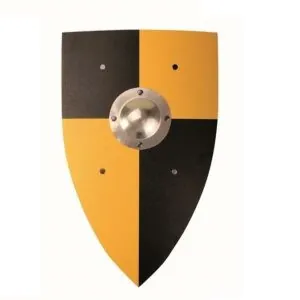 BOUCLIER NORMAND NOIR ET JAUNE