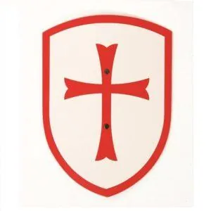 BOUCLIER CROISE COURBE 27x37CM