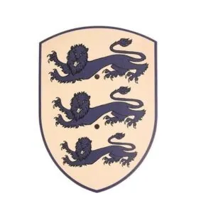 BOUCLIER 3 LIONS BLEU 27X37CM