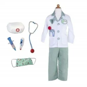 ENSEMBLE DOCTEUR+ACCESSOIRE VERT 5-6 ANS