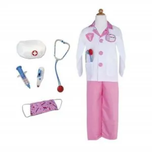 ENSEMBLE DOCTEUR+ACCESSOIRE ROSE 5-6 ANS
