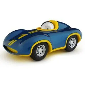 PLAYFOREVER - VOITURE SPEEDY LE MANS BLEUE ET JAUNE - 17 CM