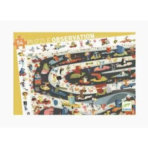 PUZZLE DJECO OBSERVATION : RALLYE AUTOMOBILE - 54 PIECES