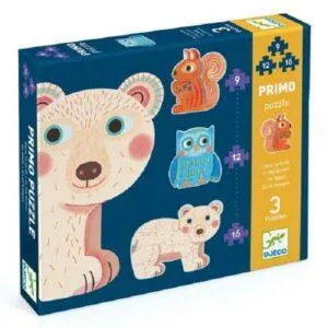 PUZZLE DJECO PRIMO : DANS LA FORET - 9-12-16 PIECES