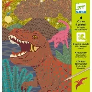 CARTE A GRATTER -DINOSAURE-DJECO