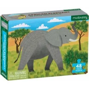 PUZZLE MUDPUPPY : ELEPHANT D'AFRIQUE - 48 PIECES