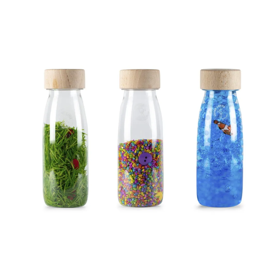 PACK 3 BOUTEILLES SENSORIELLES COCCINELLES BOUTONS POISSON - PETIT BOUM – Image 2