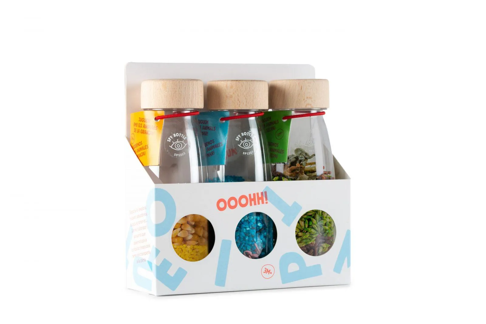 PACK 3 BOUTEILLES SENSORIELLES FERME MER JUNGLE - PETIT BOUM