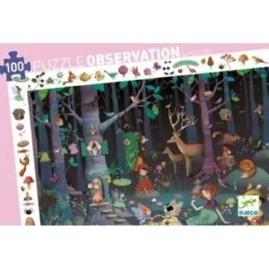 PUZZLE DJECO OBSERVATION : FORET ENCHANTEE - 100 PIECES