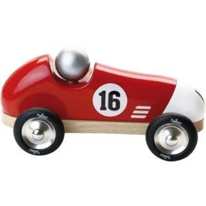 Voiture vintage sport rouge et blanche