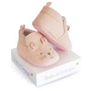 CHAUSSONS BEBE ROSE - DOUDOU ET COMPAGNIE
