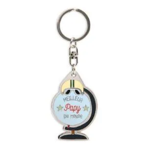 PORTE CLES MEILLEUR PAPY DU MONDE - LABEL TOUR