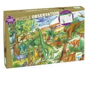PUZZLE DJECO OBSERVATION : DINOSAURES - 100 PIECES