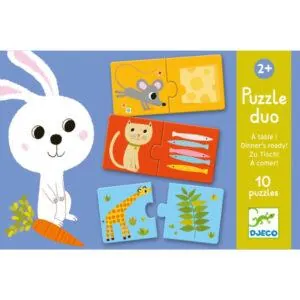 PUZZLE DJECO DUO : A TABLE - 2 PIECES