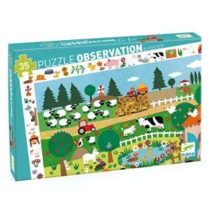 PUZZLE DJECO OBSERVATION : FERME - 35 PIECES
