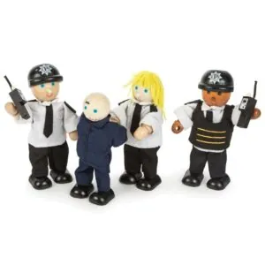 ENSEMBLE POLICIER ET PRISONNIER BOIS