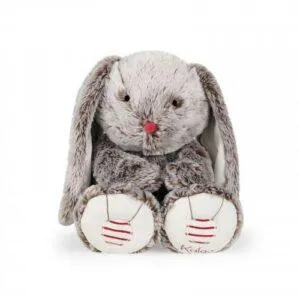 PELUCHE LAPIN GRIS - ROUGE KALOO