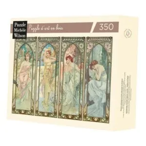 PUZZLE BOIS WILSON - A. MUCHA : LES HEURES DU JOUR - 350 PIECES