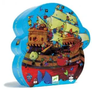 PUZZLE DJECO SILHOUETTE : LE BATEAU DE BARBEROUSSE - 54 PIECES