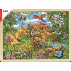 PUZZLE BOIS GOKI : ANIMAUX D'AUSTRALIE - 96 PIECES