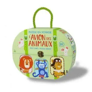 PUZZLE EN VOYAGE l'avion des animaux 20PCS