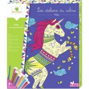 COFFRET SABLE CHEVAUX ET LICORNES - SYCOMORE
